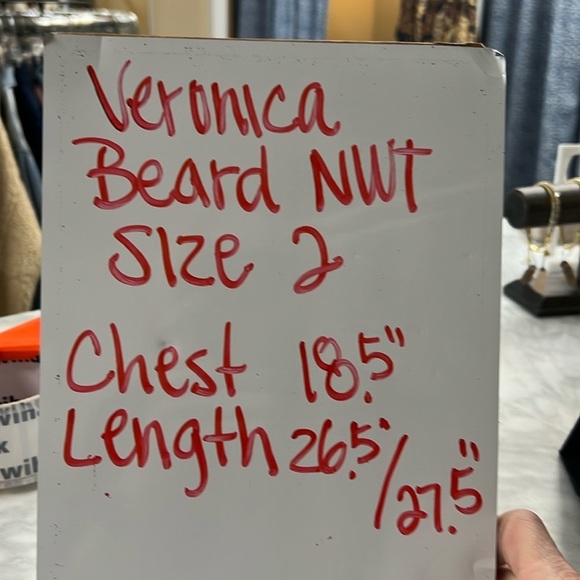 Veronica Beard NWT Remi Chain Print Necktie Silk Stretch Blouse Size 2 - Picture 8 of 13